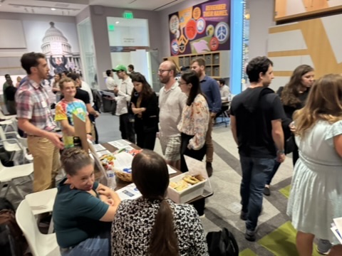 Hundreds of young adults mingling at ConnectJew LIVE!